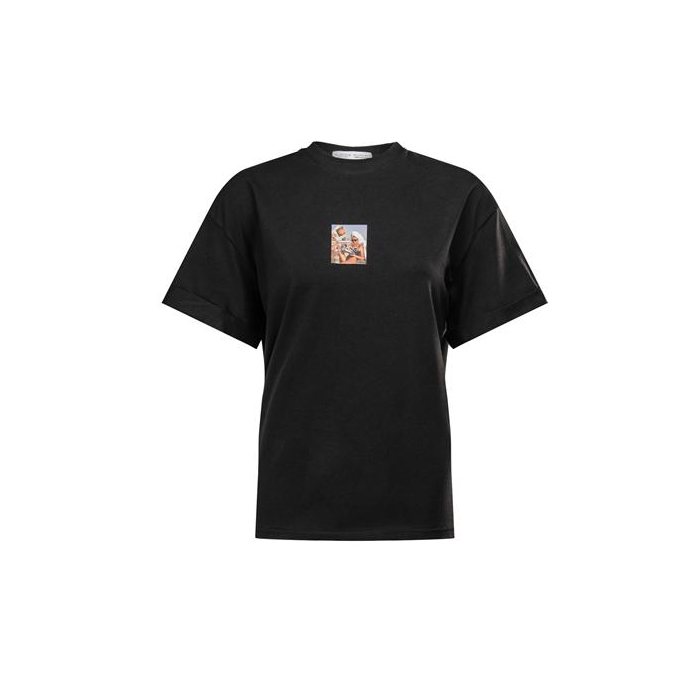 BLUZKA T-SHIRT DAMSKI OVERSIZE PRINT OLAVOGA INVIS BLACK