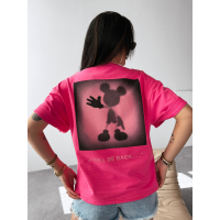 BLUZKA T-SHIRT DAMSKI OVERSIZE PRINT OLAVOGA THEBES AMARANT