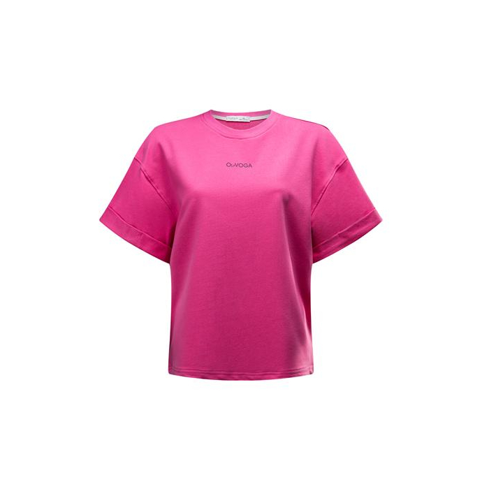 BLUZKA T-SHIRT DAMSKI OVERSIZE PRINT OLAVOGA THEBES AMARANT
