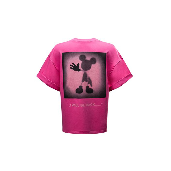 BLUZKA T-SHIRT DAMSKI OVERSIZE PRINT OLAVOGA THEBES AMARANT