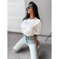 BLUZKA T-SHIRT DAMSKI OVERSIZE PRINT PERFUM OLAVOGA ONTARIO ECRU