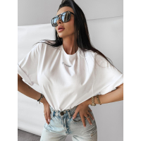 BLUZKA T-SHIRT DAMSKI OVERSIZE PRINT PERFUM OLAVOGA ONTARIO ECRU
