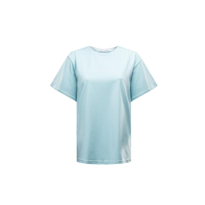 BLUZKA T-SHIRT DAMSKI OVERSIZE SKRZYDŁA OLAVOGA HOLD ON BLUE