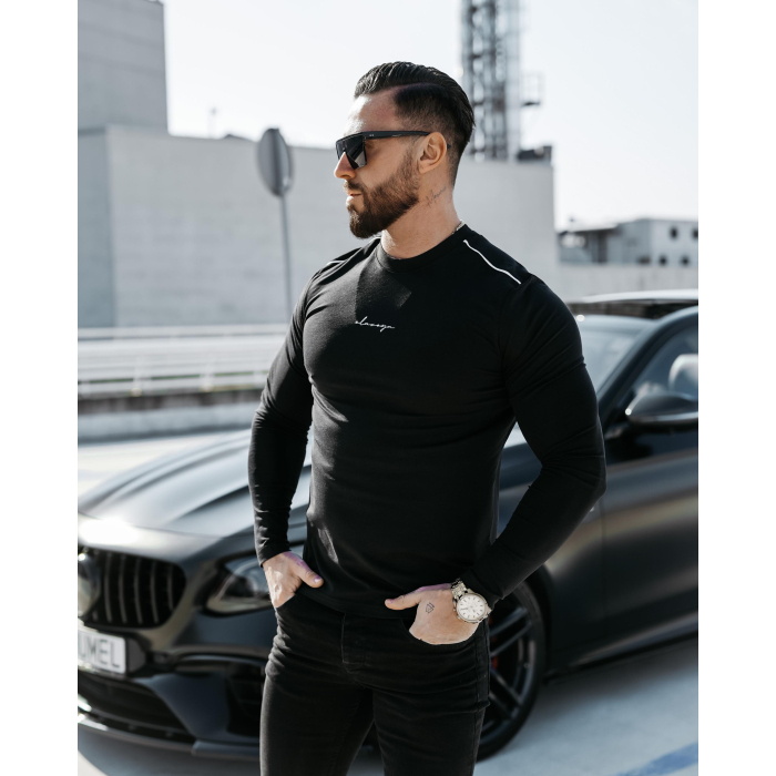 BLUZKA T-SHIRT MĘSKI LONGSLEEVE OLAVOGA MEN CONY BLACK