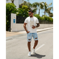 BLUZKA T-SHIRT MĘSKI MIŚ OLAVOGA MEN SAINZ ECRU