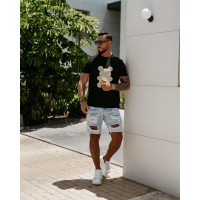 BLUZKA T-SHIRT MĘSKI MIŚ OLAVOGA MEN SAINZ BLACK
