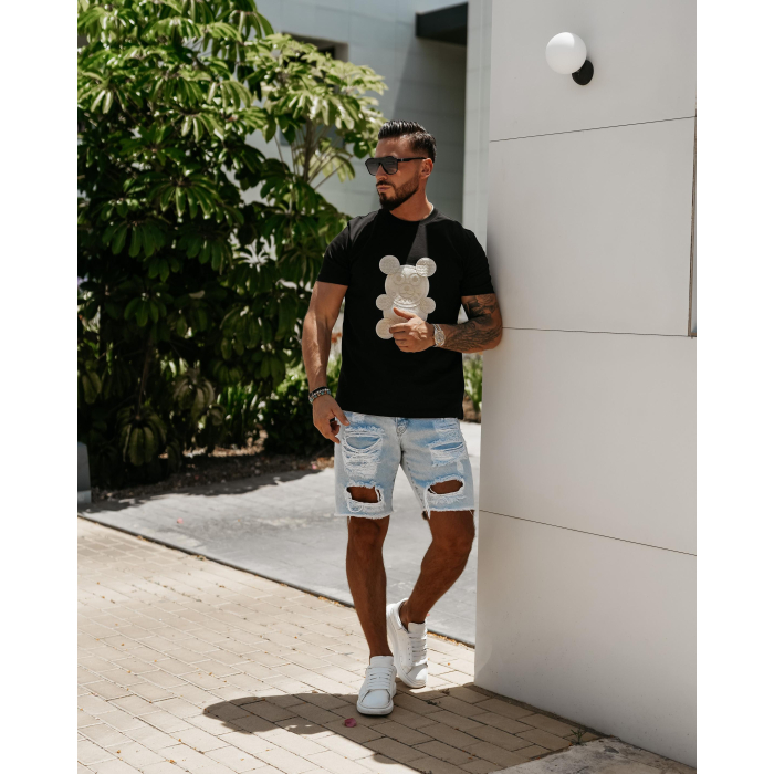 BLUZKA T-SHIRT MĘSKI MIŚ OLAVOGA MEN SAINZ BLACK