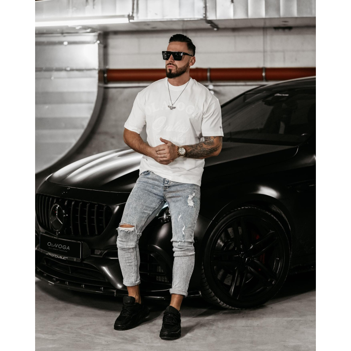 BLUZKA T-SHIRT MĘSKI OLAVOGA MEN BALE ECRU