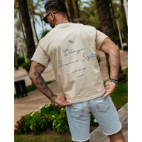 BLUZKA T-SHIRT MĘSKI OLAVOGA MEN BLUE HARMONY BEIGIE