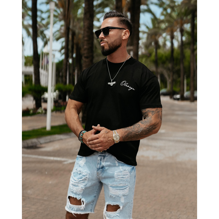 BLUZKA T-SHIRT MĘSKI OLAVOGA MEN BLUE HARMONY BLACK
