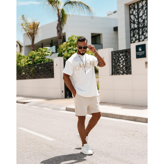BLUZKA T-SHIRT MĘSKI OLAVOGA MEN CONVEX ECRU
