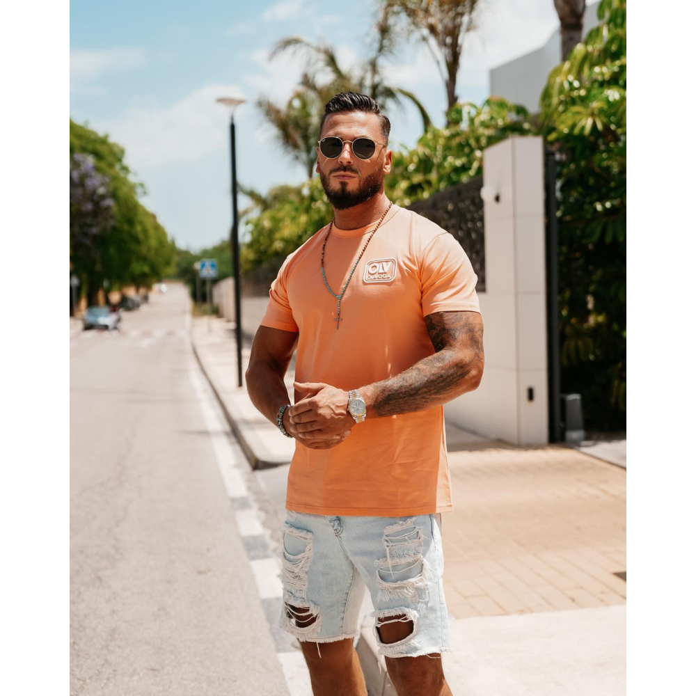 BLUZKA T-SHIRT MĘSKI OLAVOGA MEN ESKAL ORANGE