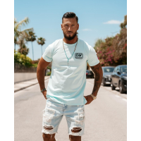 BLUZKA T-SHIRT MĘSKI OLAVOGA MEN ESKAL BLUE
