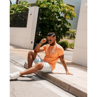 BLUZKA T-SHIRT MĘSKI OLAVOGA MEN ESKAL ORANGE