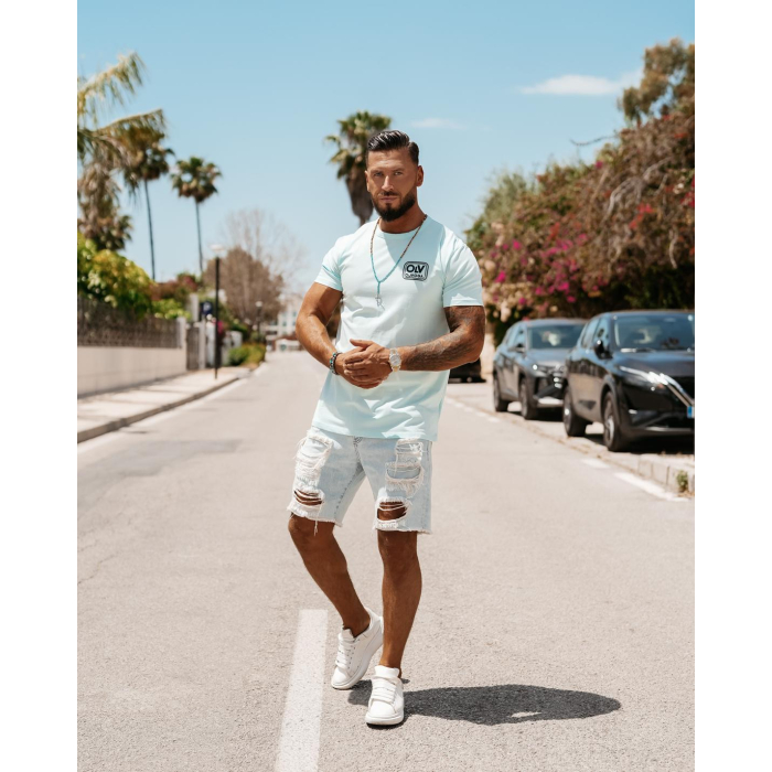 BLUZKA T-SHIRT MĘSKI OLAVOGA MEN ESKAL BLUE