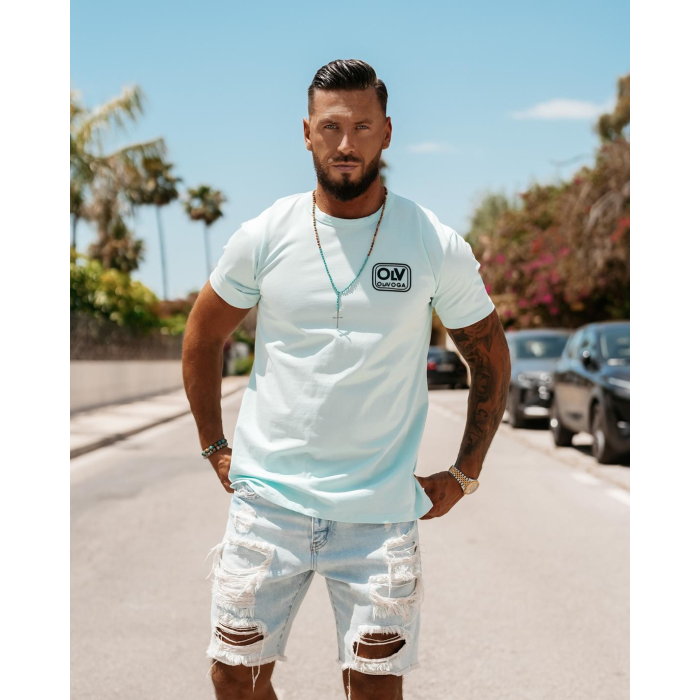 BLUZKA T-SHIRT MĘSKI OLAVOGA MEN ESKAL BLUE