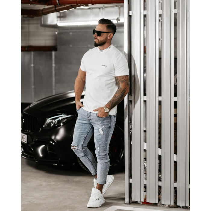 BLUZKA T-SHIRT MĘSKI OLAVOGA MEN HERITAGE ECRU