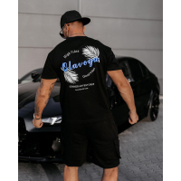 BLUZKA T-SHIRT MĘSKI OLAVOGA MEN PALM WAVE BLACK