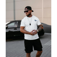 BLUZKA T-SHIRT MĘSKI OLAVOGA MEN PALM WAVE ECRU