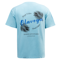 BLUZKA T-SHIRT MĘSKI OLAVOGA MEN PALM WAVE BLUE