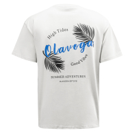 BLUZKA T-SHIRT MĘSKI OLAVOGA MEN PALM WAVE ECRU