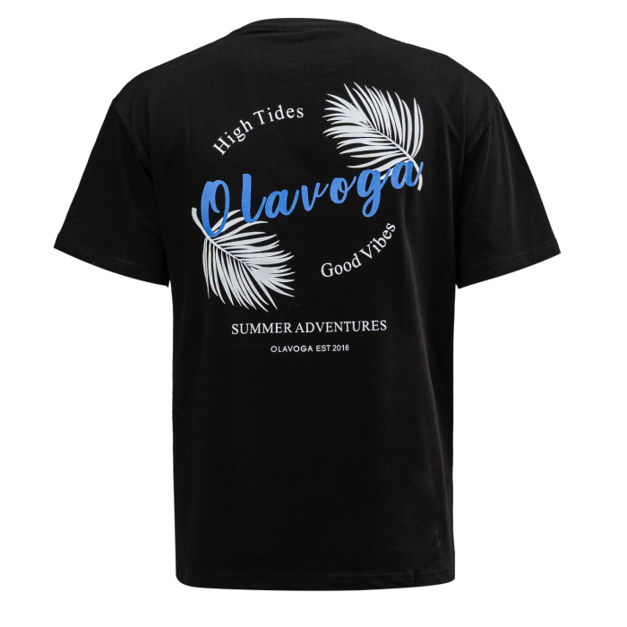 BLUZKA T-SHIRT MĘSKI OLAVOGA MEN PALM WAVE BLACK