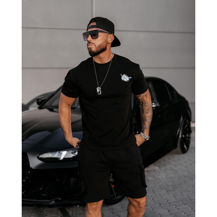 BLUZKA T-SHIRT MĘSKI OLAVOGA MEN PALM WAVE BLACK