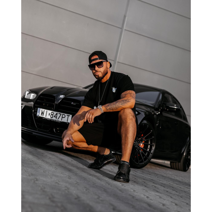 BLUZKA T-SHIRT MĘSKI OLAVOGA MEN PALM WAVE BLACK