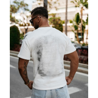 BLUZKA T-SHIRT MĘSKI OLAVOGA MEN SMOKE ECRU