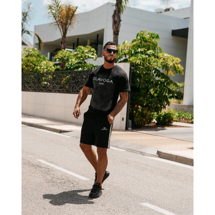 BLUZKA T-SHIRT MĘSKI OLAVOGA MEN SMOKE BLACK
