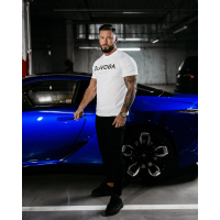 BLUZKA T-SHIRT MĘSKI OVERSIZE GOLD LOGO OLAVOGA MEN JEETEE ECRU