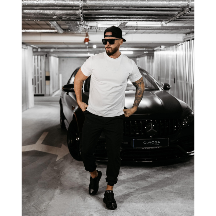 BLUZKA T-SHIRT MĘSKI OVERSIZE 3D OLAVOGA MEN VALOUR ECRU
