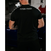 BLUZKA T-SHIRT MĘSKI OVERSIZE LAMPAS LOGO OLAVOGA MEN WIRED BLACK