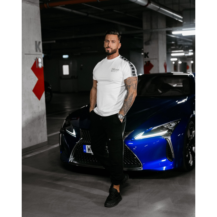 BLUZKA T-SHIRT MĘSKI OVERSIZE LAMPAS LOGO OLAVOGA MEN WIRED ECRU