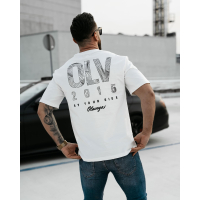 BLUZKA T-SHIRT MĘSKI OVERSIZE OLAVOGA MEN BAKAR ECRU