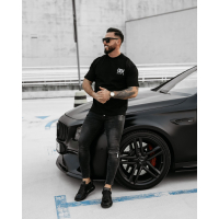 BLUZKA T-SHIRT MĘSKI OVERSIZE OLAVOGA MEN BAKAR BLACK