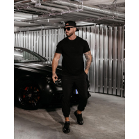 BLUZKA T-SHIRT MĘSKI OVERSIZE OLAVOGA MEN BERGO BLACK