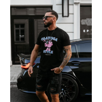 BLUZKA T-SHIRT MĘSKI OVERSIZE OLAVOGA MEN COMPRE BLACK
