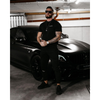 BLUZKA T-SHIRT MĘSKI OVERSIZE OLAVOGA MEN DARK MODE BLACK
