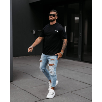 BLUZKA T-SHIRT MĘSKI OVERSIZE OLAVOGA MEN GOOSE BLACK