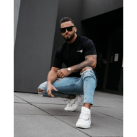 BLUZKA T-SHIRT MĘSKI OVERSIZE OLAVOGA MEN GOOSE BLACK