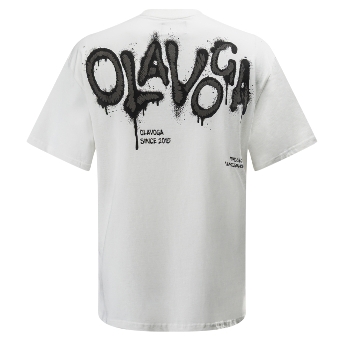 BLUZKA T-SHIRT MĘSKI OVERSIZE OLAVOGA MEN GOOSE ECRU