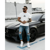 BLUZKA T-SHIRT MĘSKI OVERSIZE OLAVOGA MEN GRAFFITI GROOVE ECRU