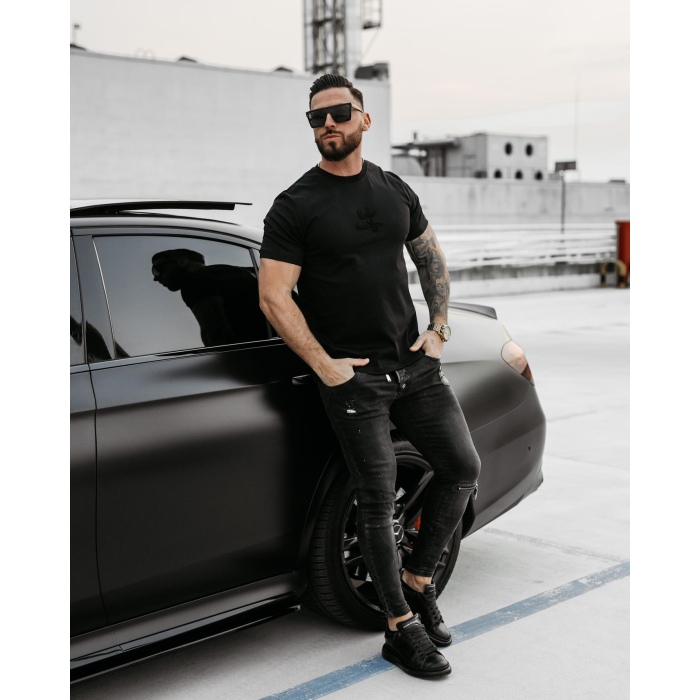 BLUZKA T-SHIRT MĘSKI OVERSIZE OLAVOGA MEN GRAFFITI GROOVE BLACK