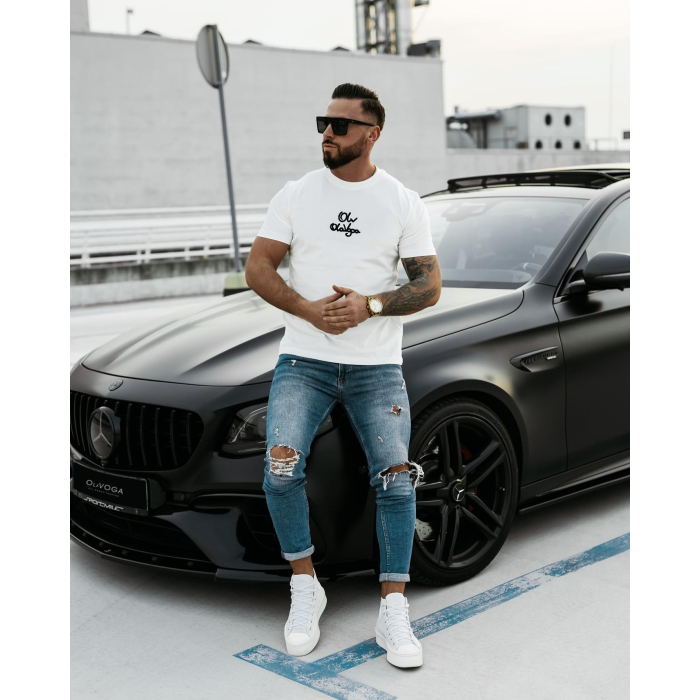 BLUZKA T-SHIRT MĘSKI OVERSIZE OLAVOGA MEN GRAFFITI GROOVE ECRU
