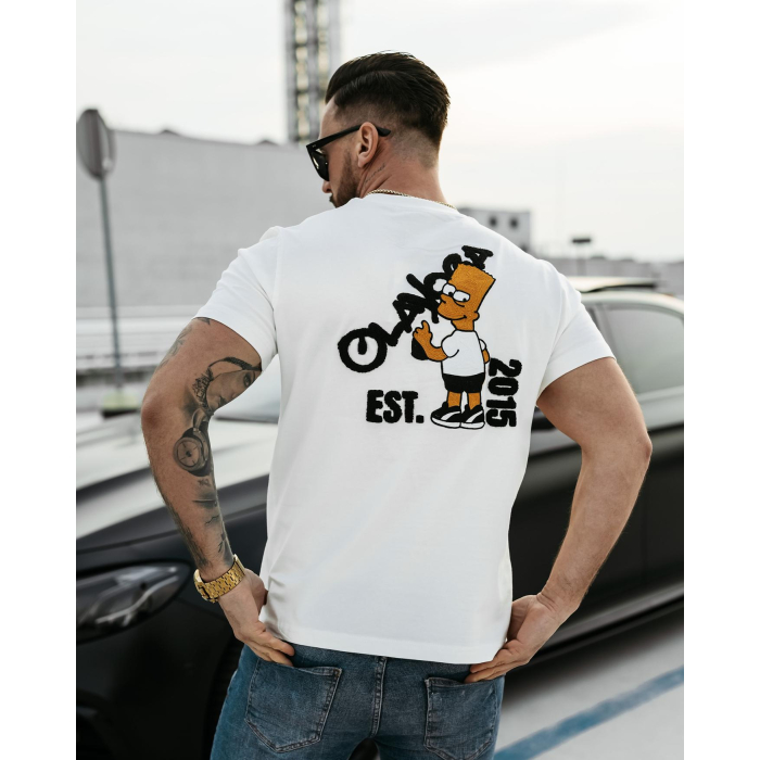 BLUZKA T-SHIRT MĘSKI OVERSIZE OLAVOGA MEN GRAFFITI GROOVE ECRU