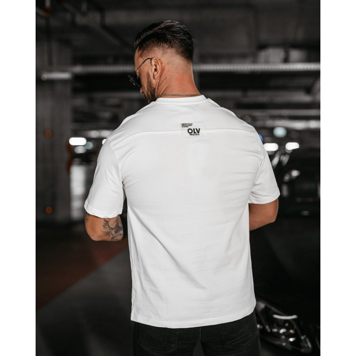 BLUZKA T-SHIRT MĘSKI OVERSIZE OLAVOGA MEN LANDO ECRU