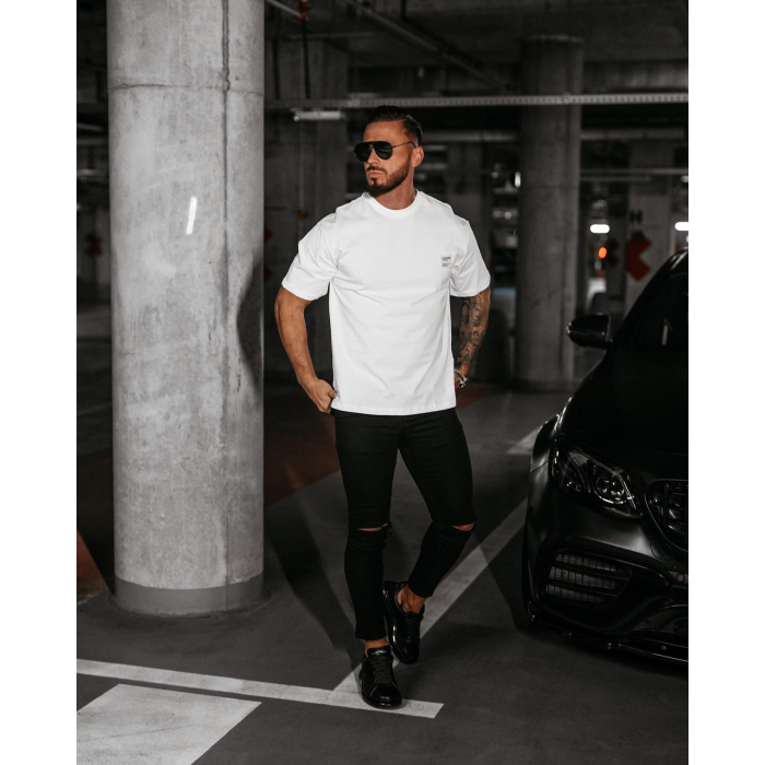 BLUZKA T-SHIRT MĘSKI OVERSIZE OLAVOGA MEN LANDO ECRU