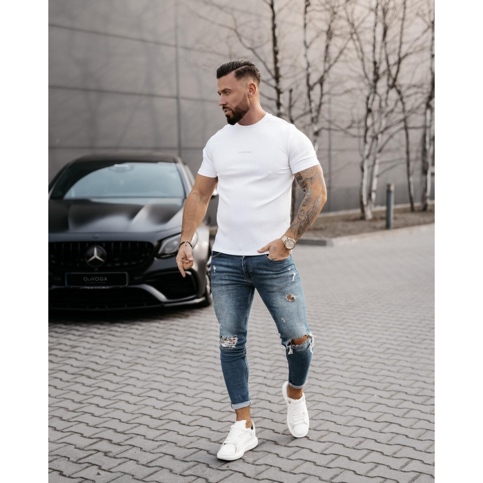 BLUZKA T-SHIRT MĘSKI OVERSIZE OLAVOGA MEN MORON ECRU