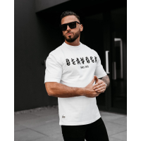BLUZKA T-SHIRT MĘSKI OVERSIZE OLAVOGA MEN METAL ECRU